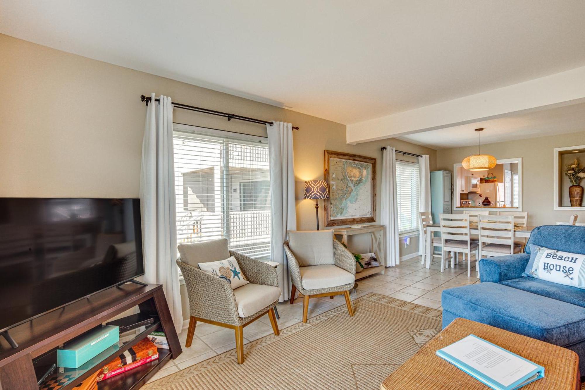 Harbor Island Condo With Deck - Steps To Beach! Oceanmarsh Subdivision Exterior photo