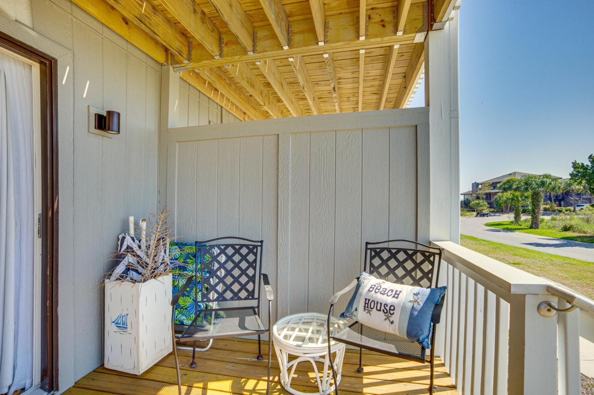 Harbor Island Condo With Deck - Steps To Beach! Oceanmarsh Subdivision Exterior photo